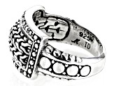 Sterling Silver Textured & Jawan Beaded Ring
