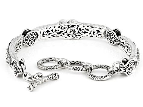 Sterling Silver Swirl Textured Bracelet