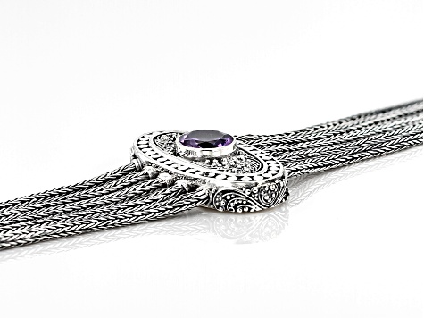 Amethyst Sterling Silver Multi-Strand Bracelet 2.55ct