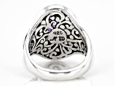 Amethyst Sterling Silver Textured Ring 2.30ct