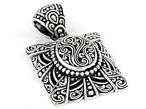 Sterling Silver Filigree Rectangular Pendant