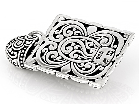 Sterling Silver Filigree Rectangular Pendant