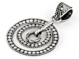 Sterling Silver Jawan Beaded Circle Pendant