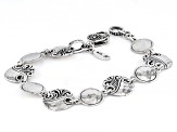 Sterling Silver Hammered & Filigree Bracelet