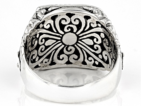 Sterling Silver Jawan Beaded & Filigree Ring