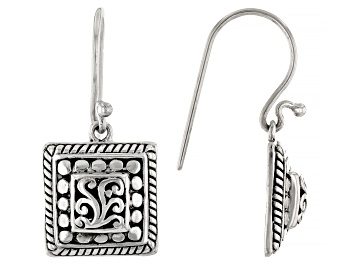 Picture of Sterling Silver Jawan Beaded & Filigree Square Dangle Earring