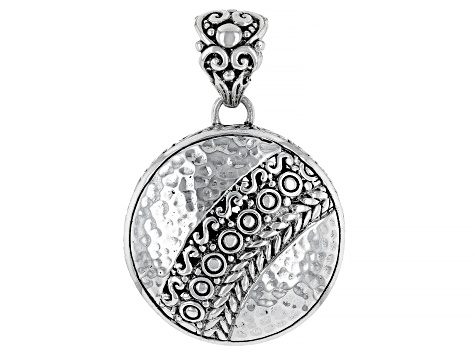 Sterling Silver Hammered Circle Pendant