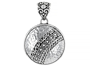 Sterling Silver Hammered Circle Pendant