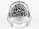 Sterling Silver Hammered Circle Statement Ring