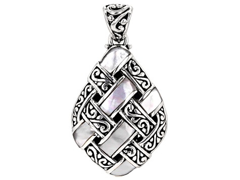 Mother-Of- Pearl Sterling Silver Inlay Pendant