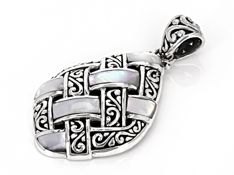 Mother-Of- Pearl Sterling Silver Inlay Pendant