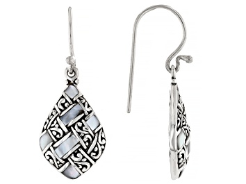 Picture of Mother-Of- Pearl Sterling Silver Inlay Earrings