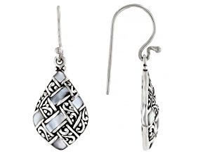 Mother-Of- Pearl Sterling Silver Inlay Earrings