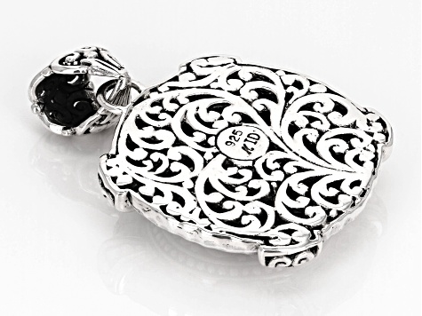 Sterling Silver Filigree & Hammered Pendant