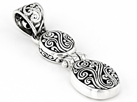 Sterling Silver Oval Filigree Pendant