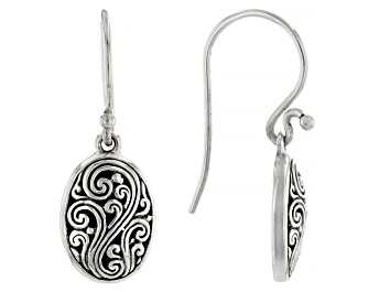 Picture of Sterling Silver Oval Filigree Earrings