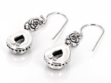 White Topaz Sterling Silver Rose Earrings 4.94ctw