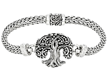 Picture of Sterling Silver "Tree of Life" Center Design Bracelet