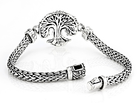 Sterling Silver "Tree of Life" Center Design Bracelet