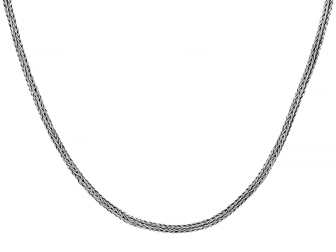 2.5mm Sterling Silver Tulang Naga 22" Chain Necklace.