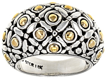 Picture of Sterling Silver & 18K Yellow Gold Soka Flower Ring