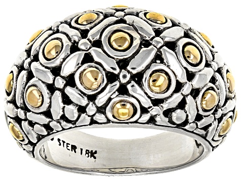 Sterling Silver & 18K Yellow Gold Soka Flower Ring