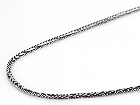 Sterling Silver Foxtail 18" Chain Necklace 2mm