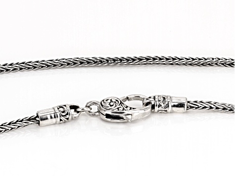 Sterling Silver Foxtail 18" Chain Necklace 2mm