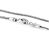 Sterling Silver 2mm Foxtail 20" Chain Necklace