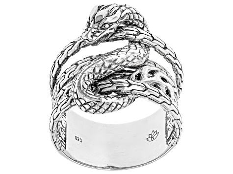 Sterling Silver Multi-Row Dragon Ring