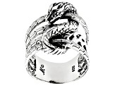 Sterling Silver Multi-Row Dragon Ring