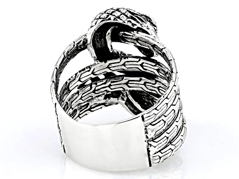 Sterling Silver Multi-Row Dragon Ring