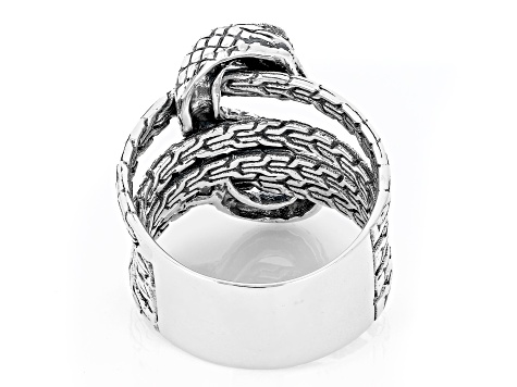 Sterling Silver Multi-Row Dragon Ring