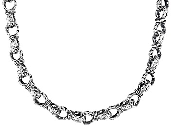 Picture of 20"L Sterling Silver Rolo Kerawang Chain Necklace 6.75mm