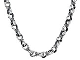 20"L Sterling Silver Balinese Interlock Beaded Necklace