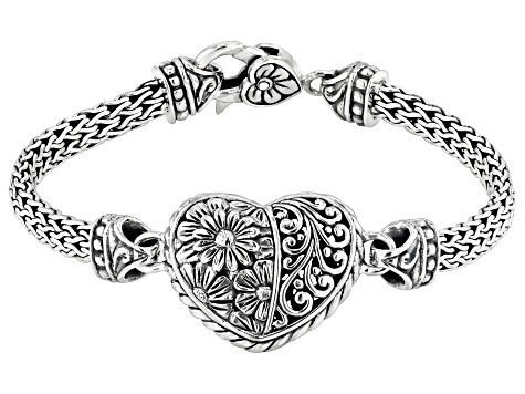 Sterling Silver Heart Bracelet