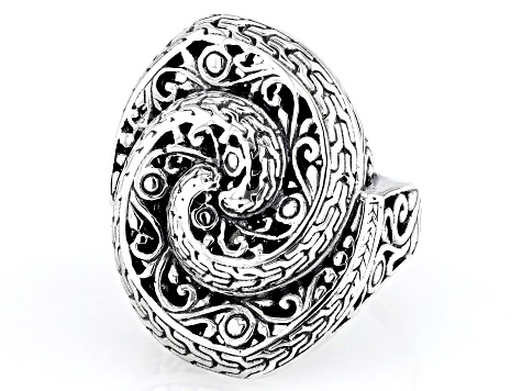 Sterling Silver Swirl Textured Ring