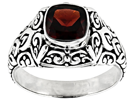 Garnet Sterling Silver Ring 1.53ct