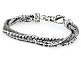 Sterling Silver Patterned Twist Bracelet