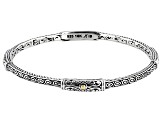 Sterling Silver & 18K Yellow Gold Accents Bangle Bracelet