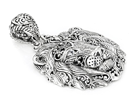 White Zircon Silver Lion Pendant 0.12ctw - BAL253 | JTV