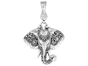 Sterling Silver Elephant Enhancer Pendant