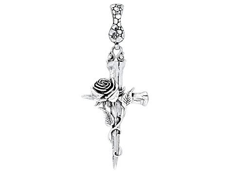 Sterling Silver Cross Enhancer Pendant