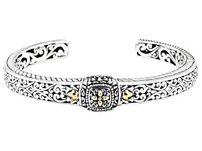 Sterling Silver With 18K Gold Accent Cuff Bracelet