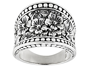 Sterling Silver Floral Ring