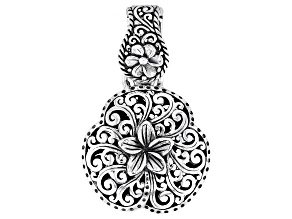 Sterling Silver Floral & Filigree Pendant