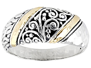Picture of Sterling Silver With 18K Yellow Gold Accent Filigree Ring