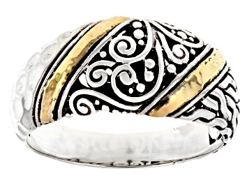 Picture of Sterling Silver With 18K Yellow Gold Accent Filigree Ring