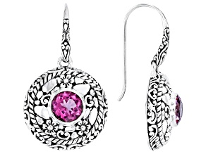 Pink Azotic Topaz Sterling Silver Earrings 4.00ctw