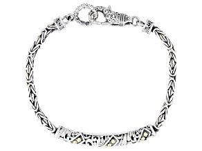Sterling Silver With 18K Yellow Gold Accents Filigree Bracelet